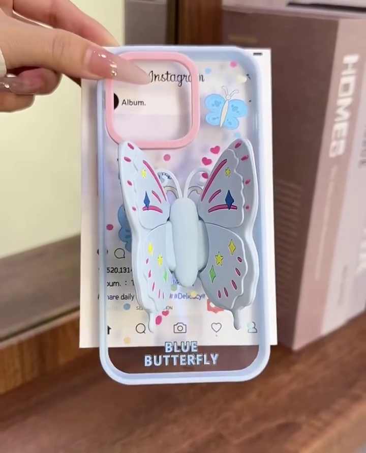 3D Pink Butterfly Shockproof Silicone Case – Playful Elegance with Functional Flair Pack Of 2