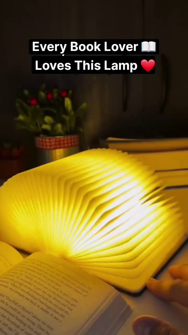 Folding Book Lamp – Rechargeable LED Origami Light for Readers and Creatives
