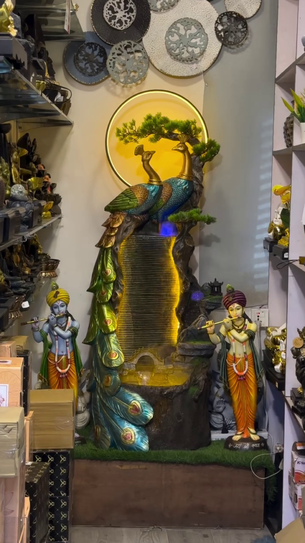 Elegant LED Peacock Water Fountain – Serenity Meets Splendor
