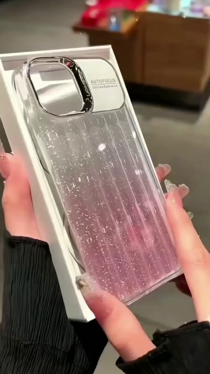 Glitter Gradient Shockproof iPhone Case with Autofocus Lens Protection