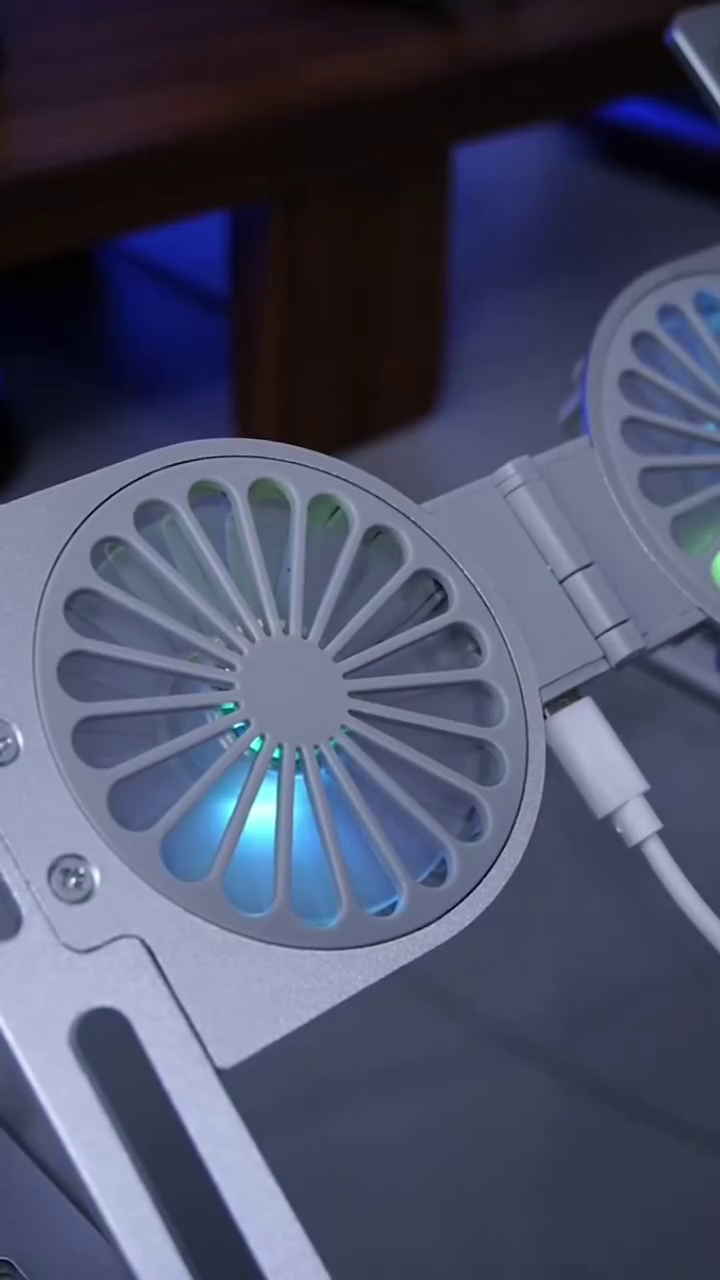 Aluminum Laptop Stand with Dual Cooling Fans