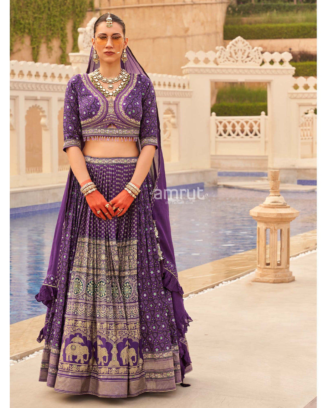 Gunjan Kunwar In Our Navratri Elephant Style Semi Stitched Lehenga Choli