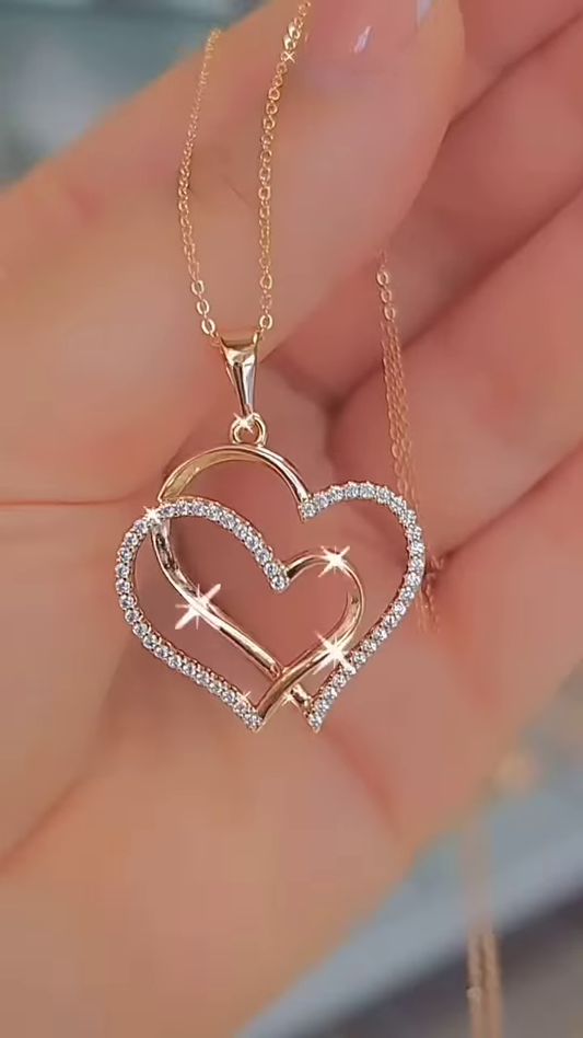 Heart-Shaped Mother-of-Pearl Pendant Necklace