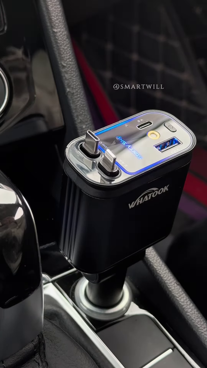 Multi-Port Smart Car Charger with Digital Display (Fast Charging Edition)