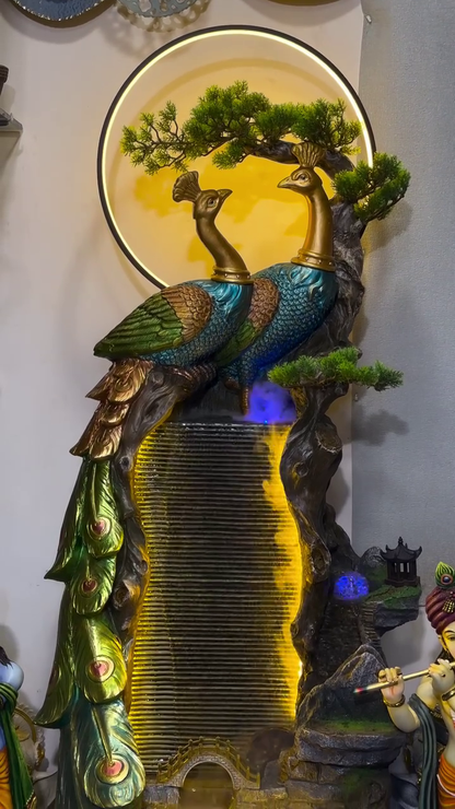 Elegant LED Peacock Water Fountain – Serenity Meets Splendor