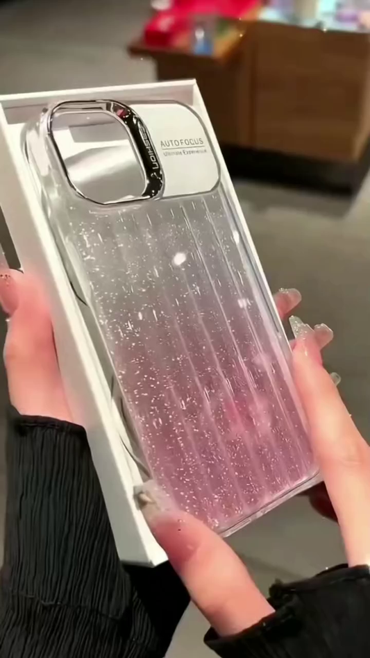 Glitter Gradient Shockproof iPhone Case with Autofocus Lens Protection