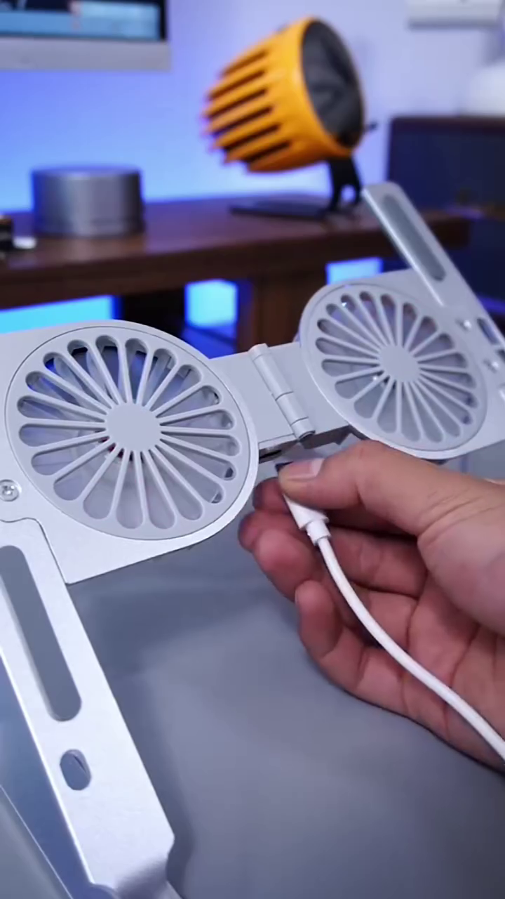 Aluminum Laptop Stand with Dual Cooling Fans